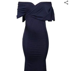 Prom! Gala! Floor length navy dress